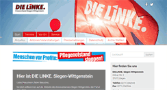 Desktop Screenshot of die-linke-siegen-wittgenstein.de