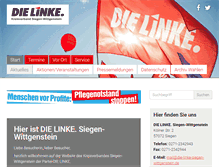 Tablet Screenshot of die-linke-siegen-wittgenstein.de